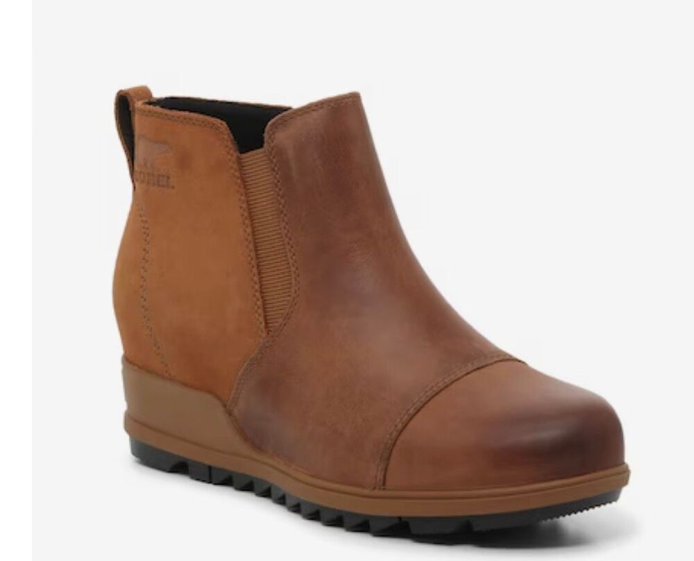 Sorel Evie Waterproof Bootie in Cognac NWOB Size 10